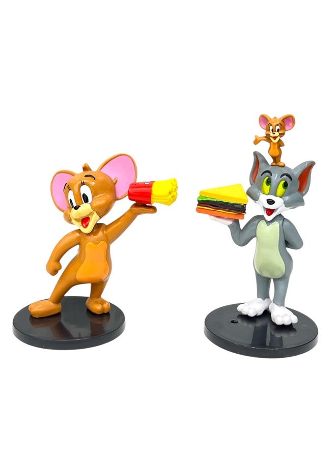 AUGEN Tom & Jerry Set of 6 Action Figure Limited Edition for Car Dashboard, Decoration, Cake, Office Desk & Study Table (12cm)(Pack of 6) - Image 2